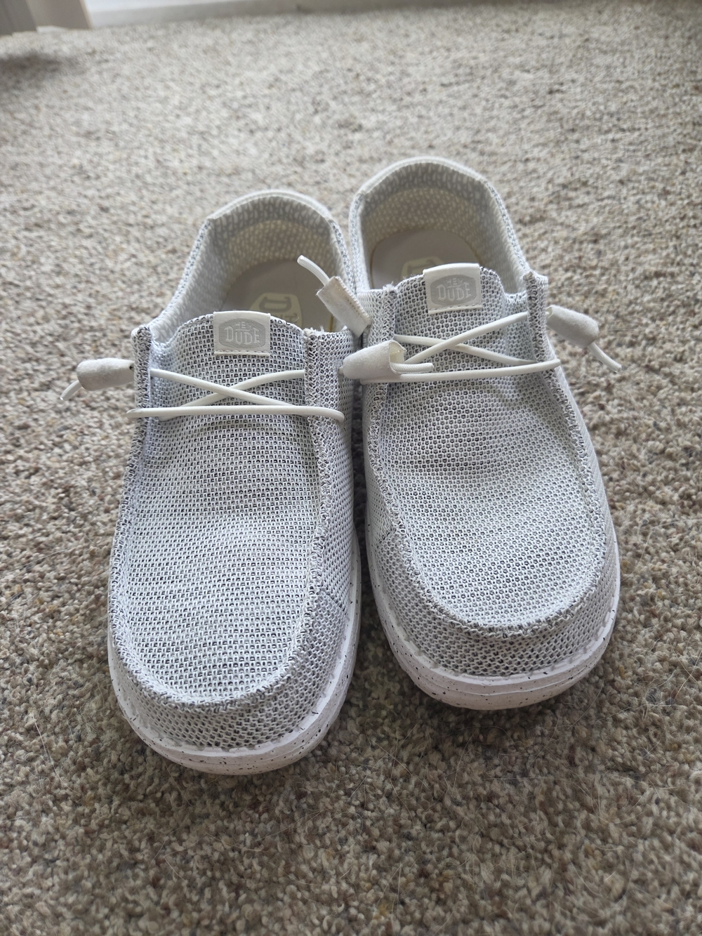 Hey Dude Womens Lightweight White Slip-On Shoes